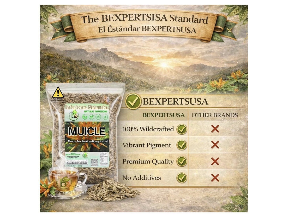 B-Experts Muicle Herbal Tea Mexican Honeysuckle 4 oz Loose Leaf Natural