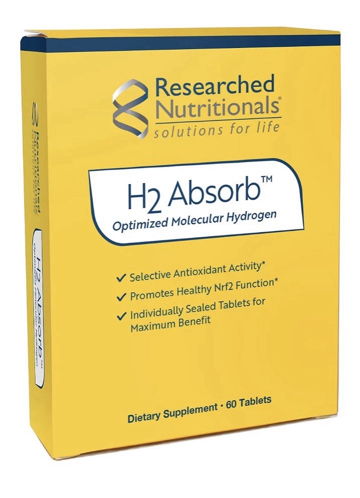 Researched Nutritionals H2 Absorb Molecular Hydrogen Energy Healthy Aging 60Tabs