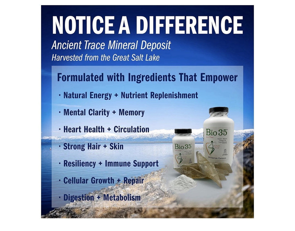 Bio35 Vitamin Mineral Omega Oils Trace Minerals Multivitamin 300sgels Iron Free