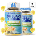 Nextdia Omega-3 Gummies 1000mg + Turmeric EPA + DHA From Algae Oil 2 Pack