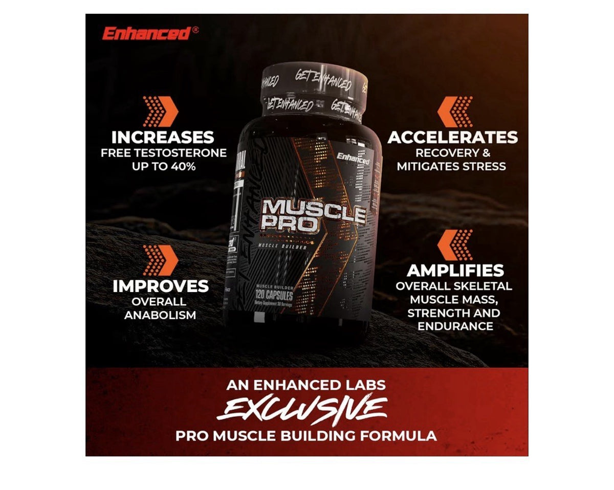 Enhanced Muscle Pro Muscle Builder Supplement Muscle Growth 120 Capsules