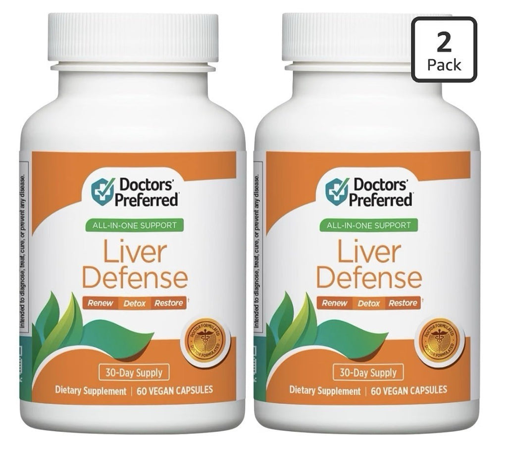2 Pack DOCTORS' PREFERRED Liver Defense Renew Detox Restore