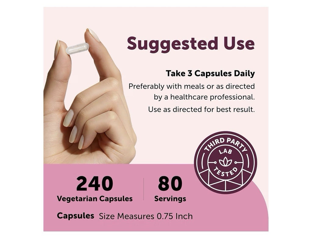 Micro Ingredients D Mannose 1,300mg Per Serving with Cranberry Probiotics 240cap