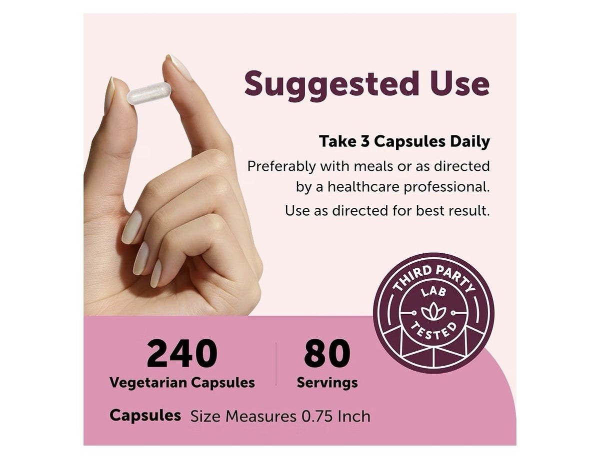 Micro Ingredients D Mannose 1,300mg Per Serving with Cranberry Probiotics 240cap