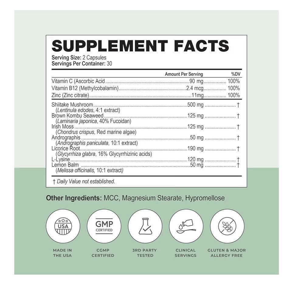 Simplix Natural Supplement Strengthen The Immune System Outbreaks Respond 60Caps