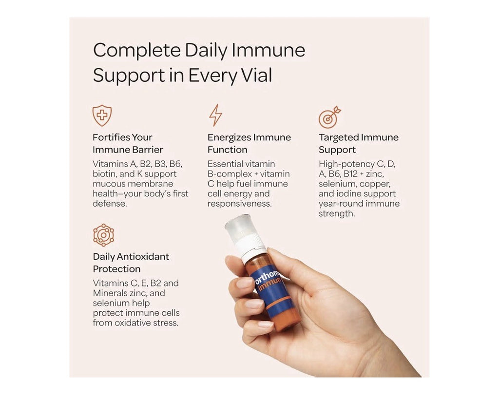 Orthomol Immun Immune Support Vials for Adults For Daily Health 7 Day Supply