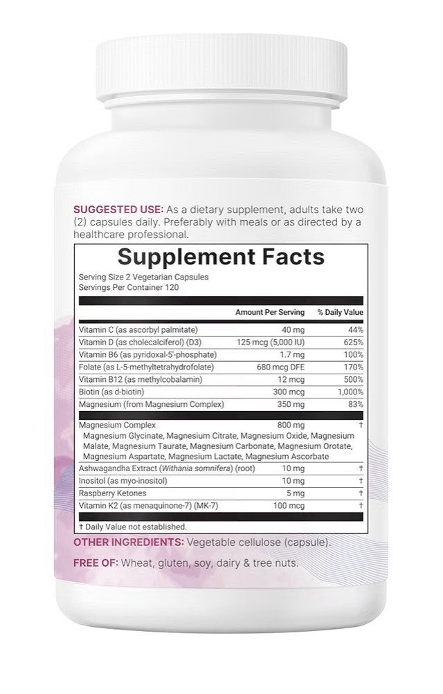 Micro Ingredients Magnesium Complex for Women Clean Ingredients 240 Capsules