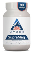 Ayush Herbs SupraMag Magnesium Blend Supplement Sleep Energy Brain Health 90caps