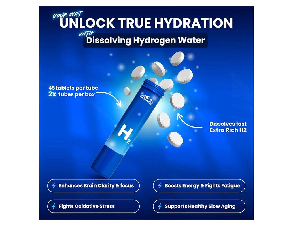 Pure Health Max Molecular Hydrogen Water  Tablets for Drinking Water 90 Tablet 