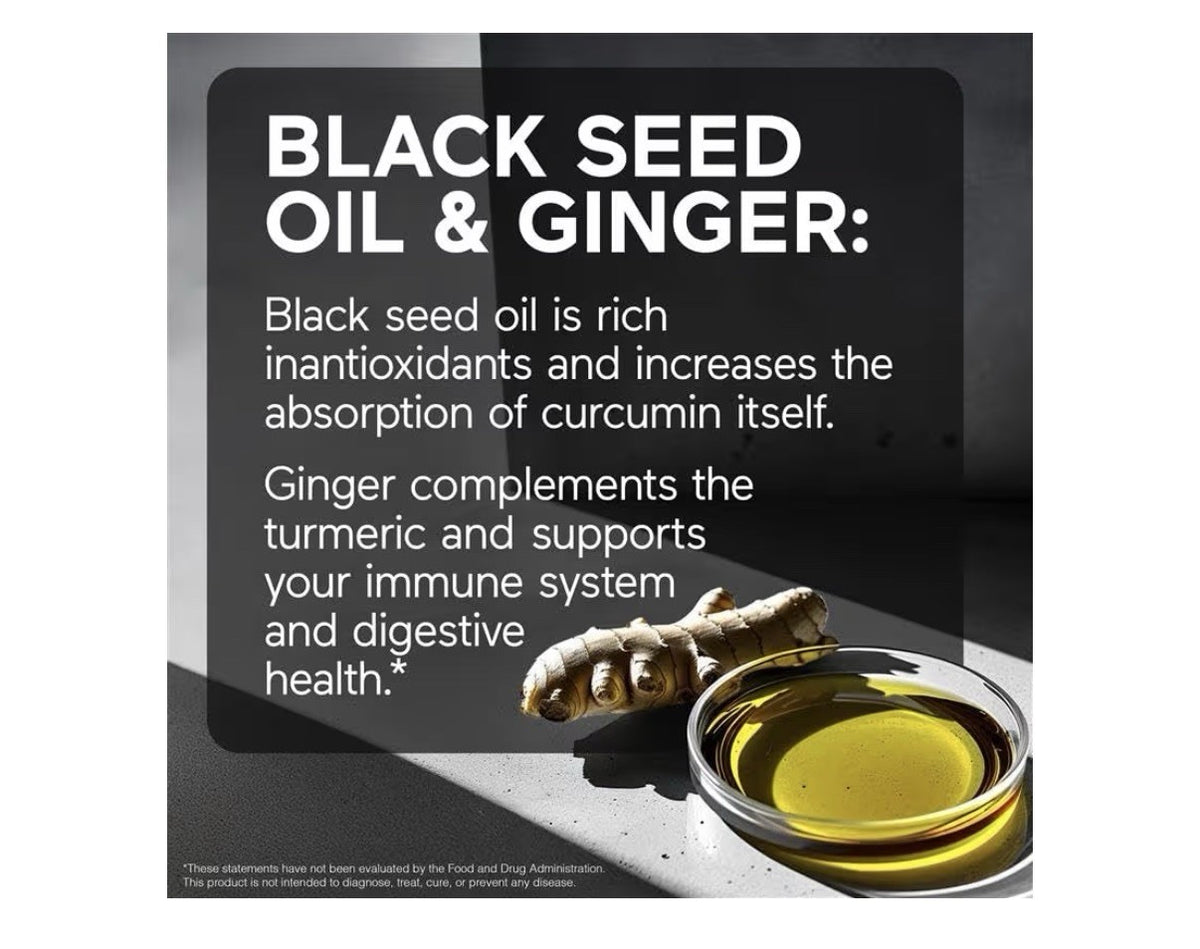 3Pack SMARTERNUTRITION Curcumin With Black Seed Oil Vegan High Absorption 400mg