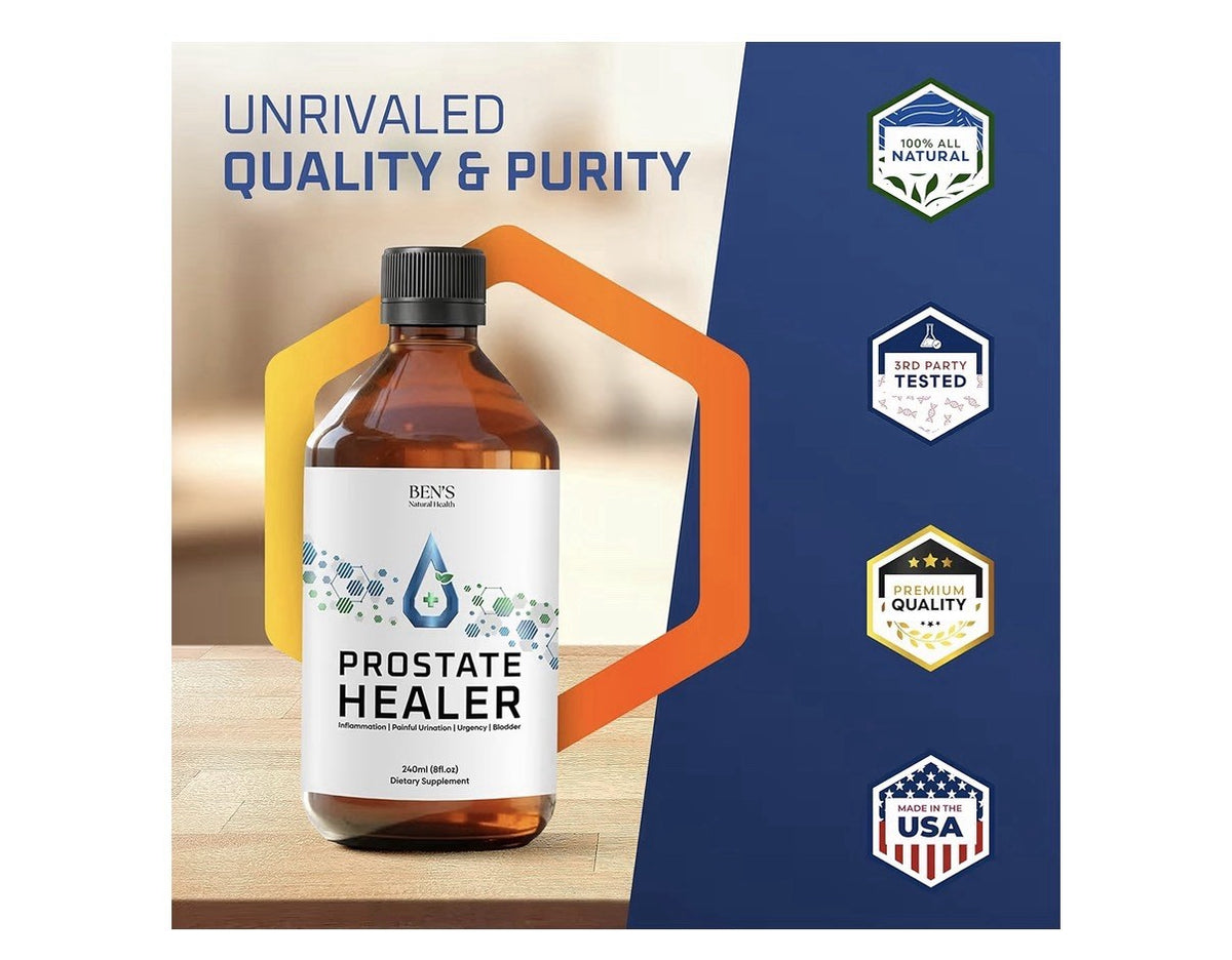 Ben's Natural Health Prostate Healer Herbal Liquid Tincture Bladder Health 8oz