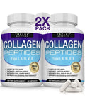 2 Pack Toplux Collagen Peptides Type I, II, III, V, X For  Women & Men