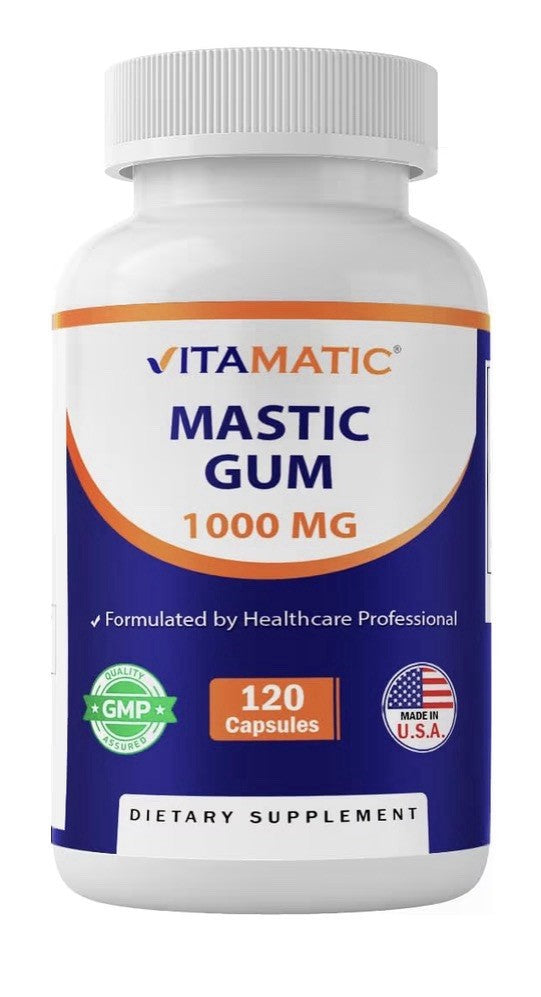 Vitmatic Mastic Gum 1000mg 120 Capsules Gastrointestinal, Immune, Oral Health