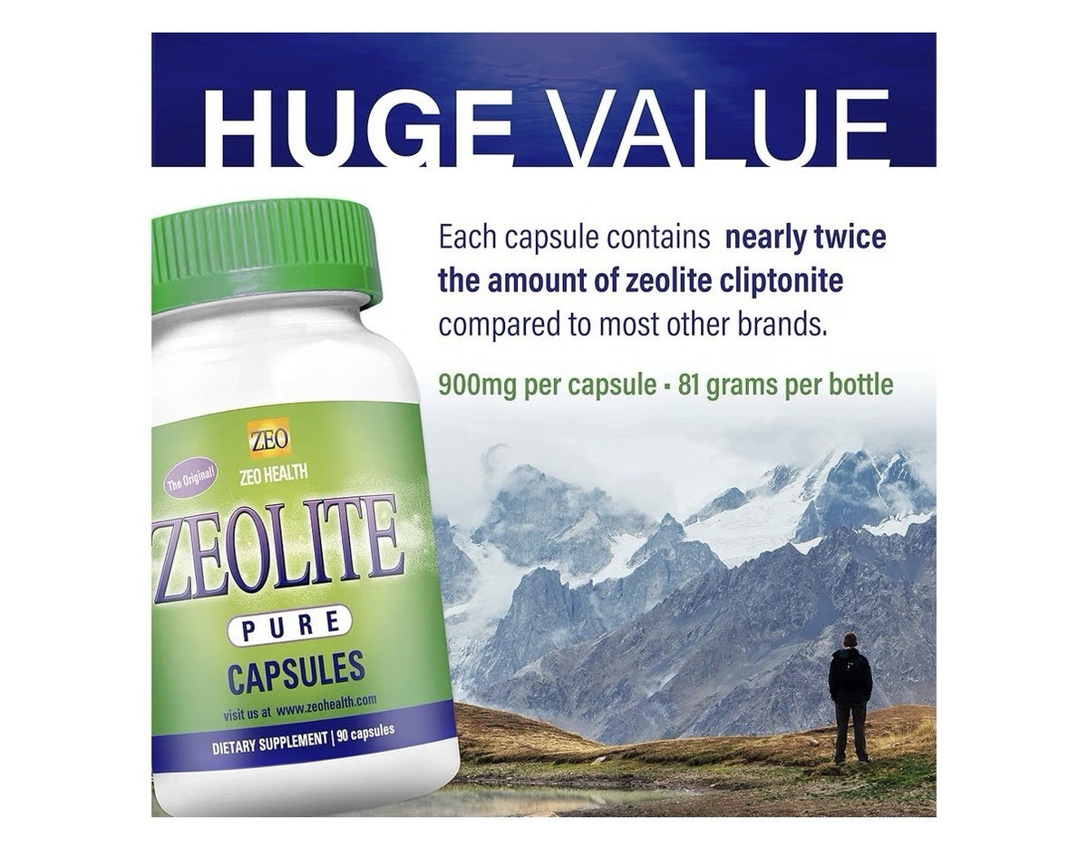 Zeo Health Zeolite Pure Capsules Zeolite Detox Full Body Cleanse 90 Capsules