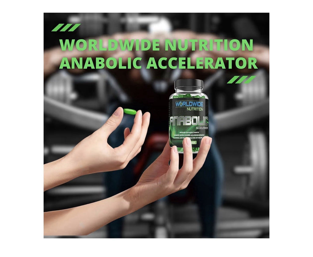 Worldwide Nutrition Anabolic Accelerator For Men Energy Workout Recovery 180caps
