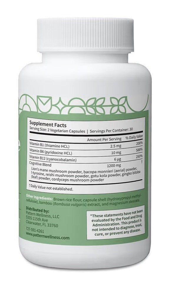 Pattern Wellness Cognitive Complex Brain Function Support Memory Focus Clarity