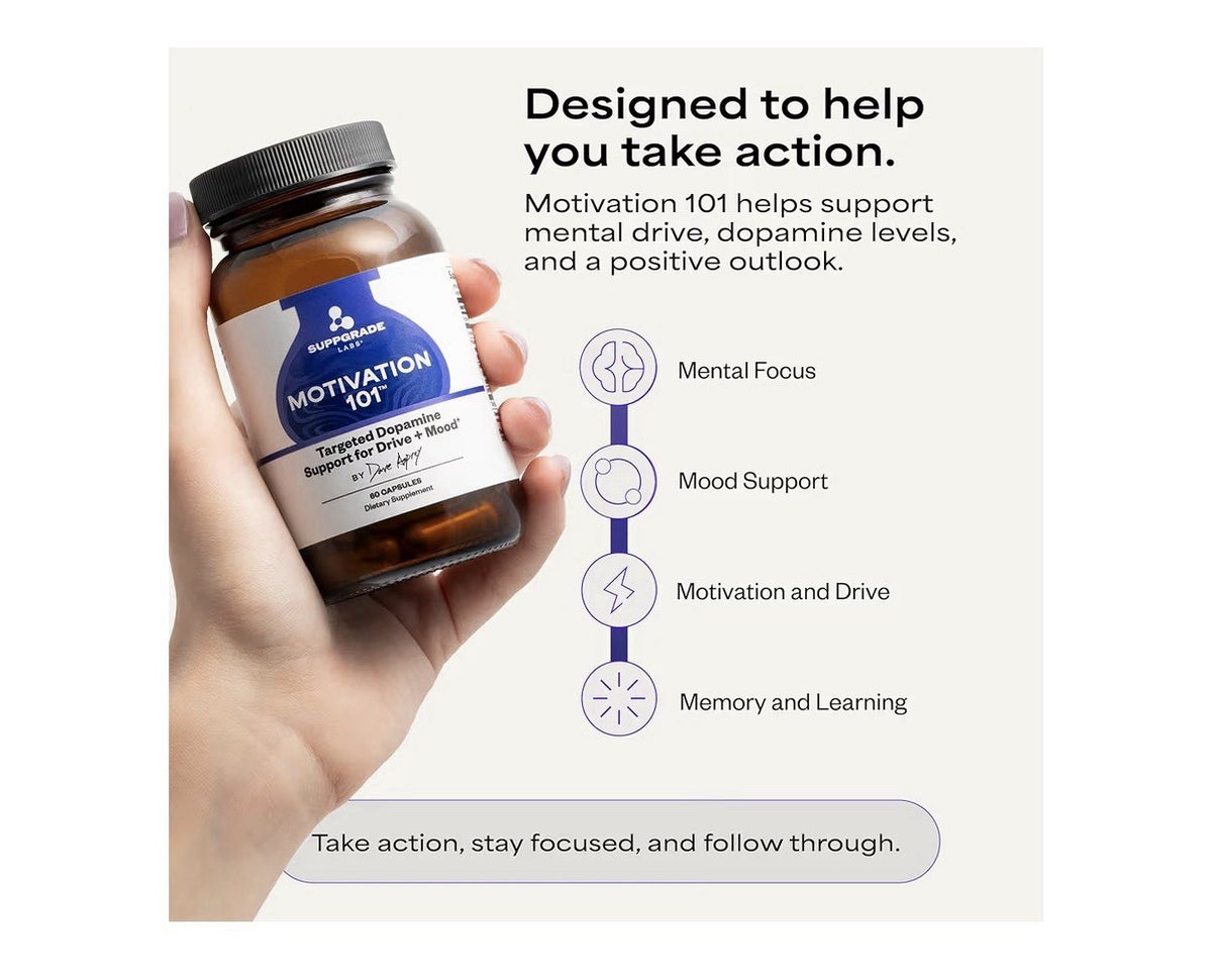 Suppgrade Labs Motivation 101 by Dave Asprey Support Cognitive Health 60 Capsule