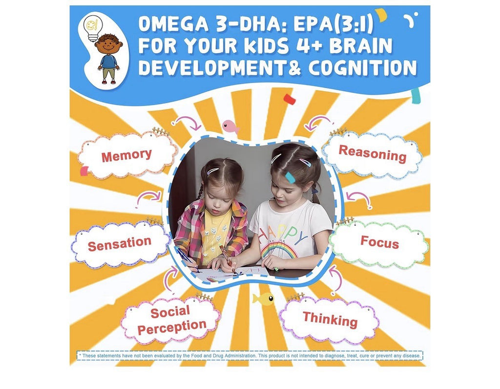 Nextdia Omega 3 EPA + DHA Gummies for Kids 4+ with Multivitamin 60 Gummies