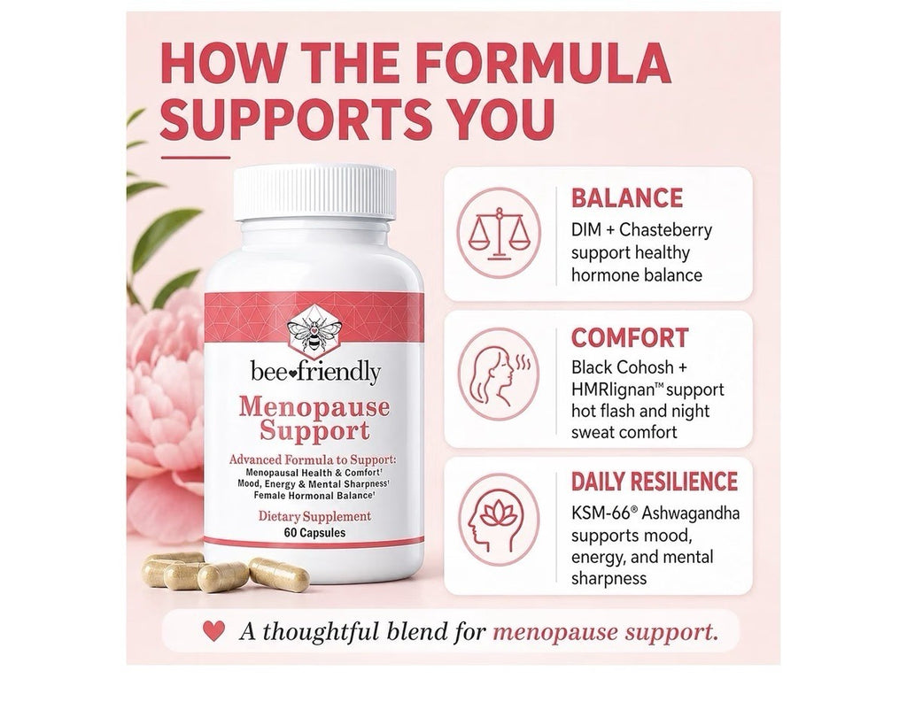Beefriendly Menopause Support Mood Energy Hormone Balance for Women 60 Capsules