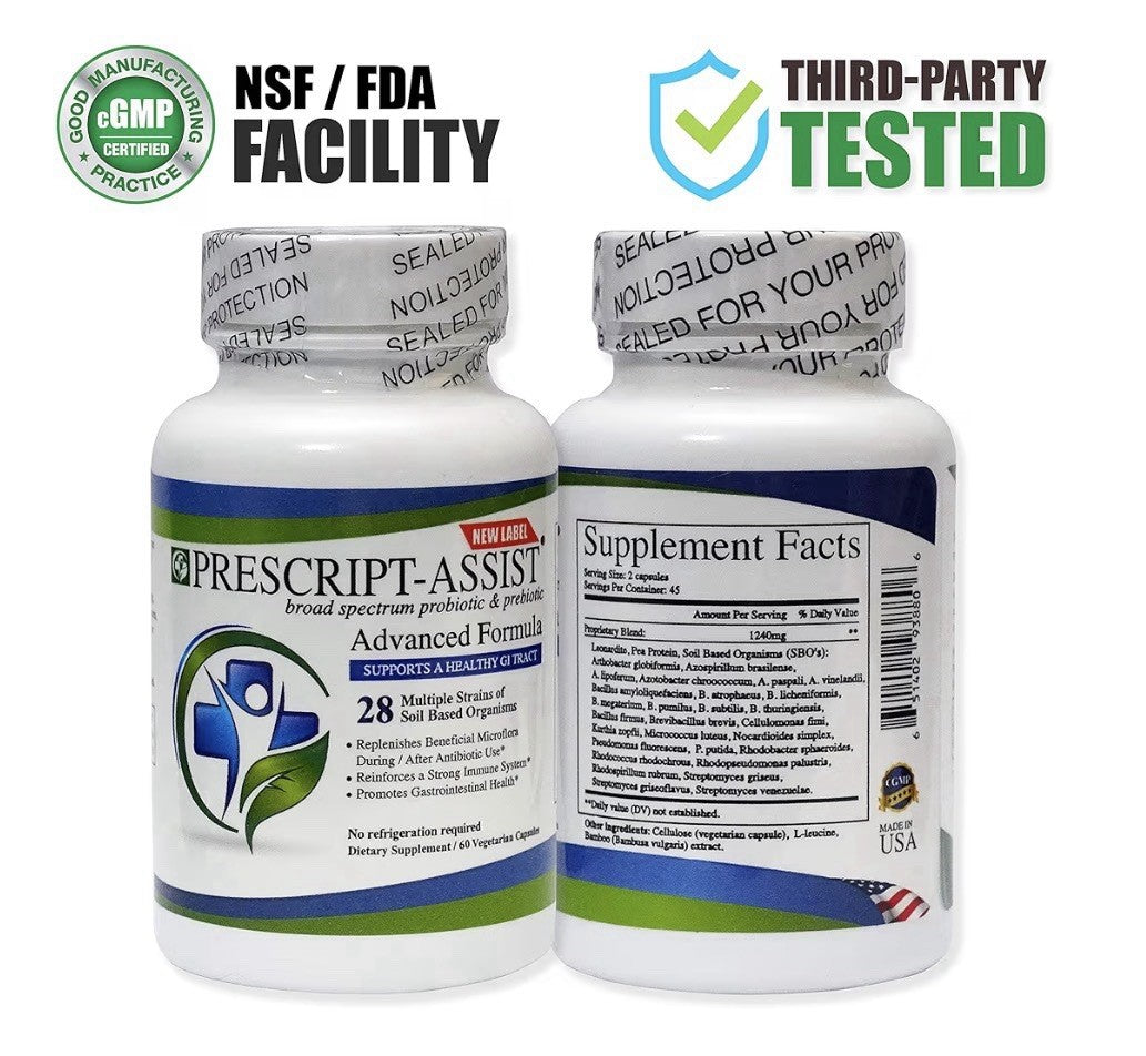 Prescript-Assist Light 28 Strains Soil Microflora Probiotic And Prebiotic 60Caps