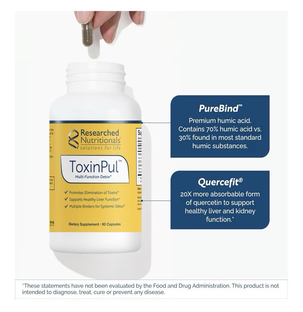 Researched Nutritionals ToxinPul Multi Detox Function Kidney Liver Cleanse 90cap