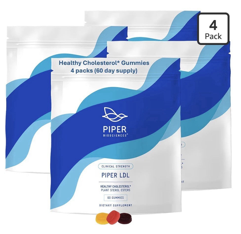 Piper Biosciences Plant Sterols Healthy Cholesterol Gummy Supplement 4 Packs