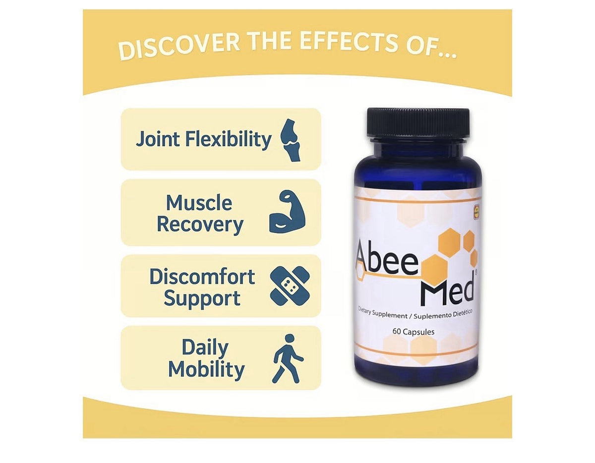AbeeMed Bee Venom Capsules Natural Apitoxin Supplement w/Manuka Honey 60Capsules