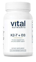 Vital Nutrients Vitamin K2-7 + D3 Vitamin D3 K2 K7 Bone Artery Health 120capsule