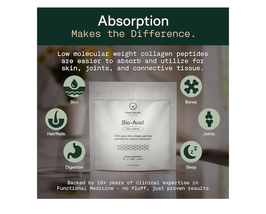 Adapt Naturals Bio-Avail Collagen+ Grass Fed Collagen Peptides Women Men 300gram