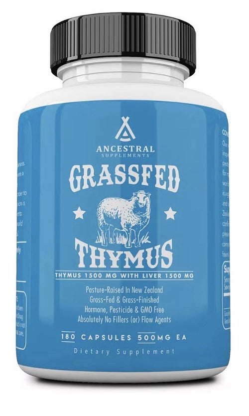 2 Pack Ancestral Supplements Grass Fed Thymus Ovine (Sheep) Glandular Extract