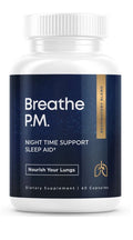 BREATHE PM Nighttime Support Sleep Aid Nourish Your Lung Mullein Lung Detox 60ca