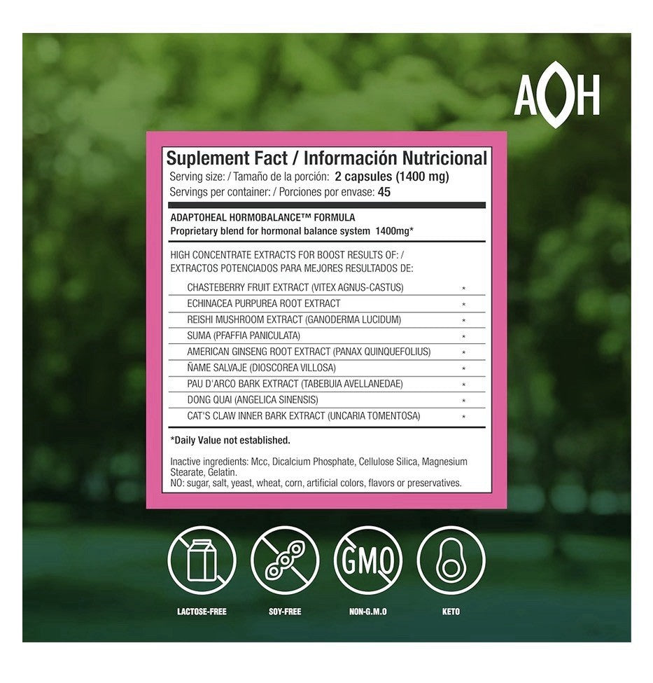 ADAPTOHEAL Hormone Balance for Women Menopause & PMS Support Supplement 90 Caps
