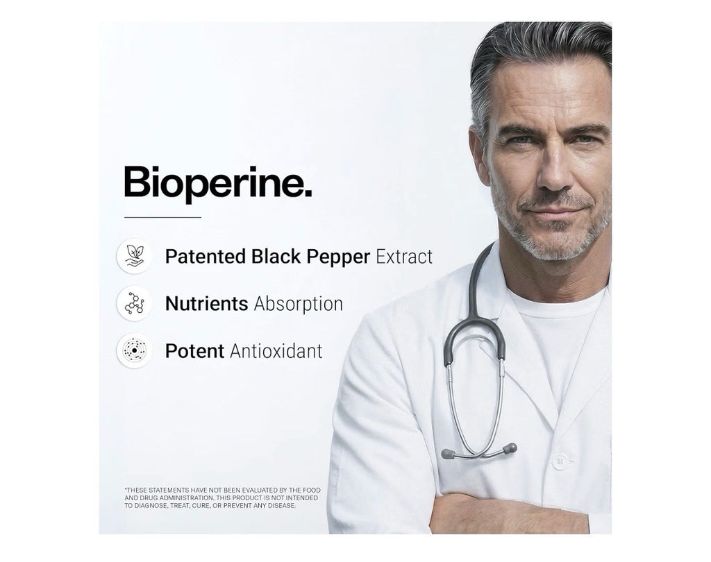 SuperSmart Bioperine 30mg per Day 95% Piperine Black Pepper Extract 90 Capsules