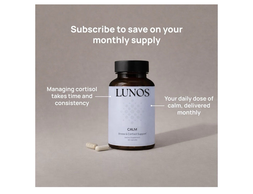Lunos Calm Stress & Cortisol Support for Women & Men 120 Capsules