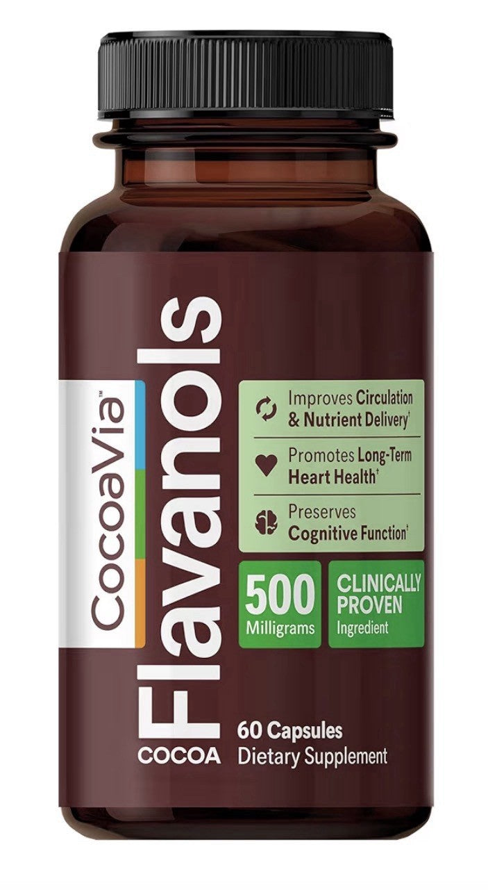 2 Pack CocoaVia Cocoa Flavanols 500mg Heart Brain Circulation Support Supplement