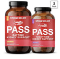 STONE RELIEF PASS Day and Night Kidney Support System Herbal Supplement 270 Caps