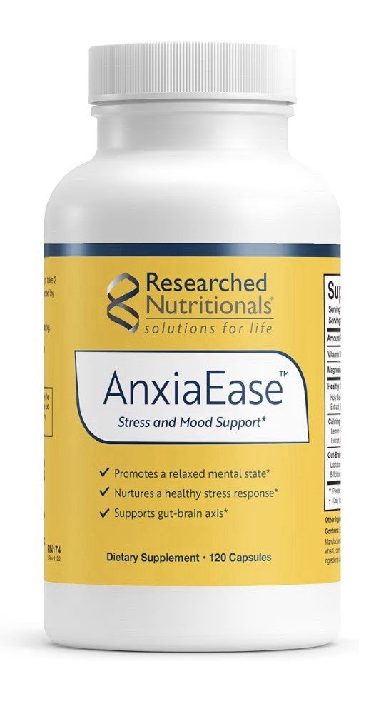 Researched Nutritionals AnxiaEase Stress Mood Support Cortisol Management 120cap