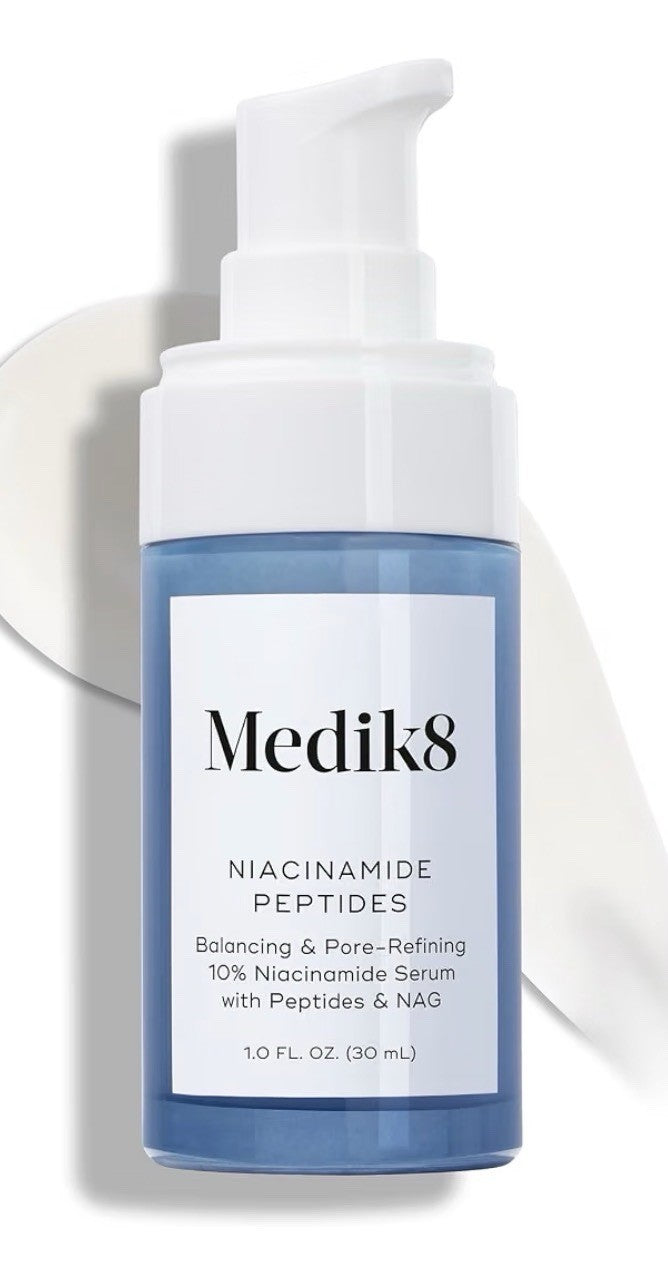Medik8 Niacinamide Peptides Balancing Pore-Refining Serum Face Visibly Clear 1oz