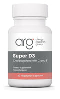 Allergy Research Group ARG Super D3 Cholecalciferol with C and E 60 Capsules