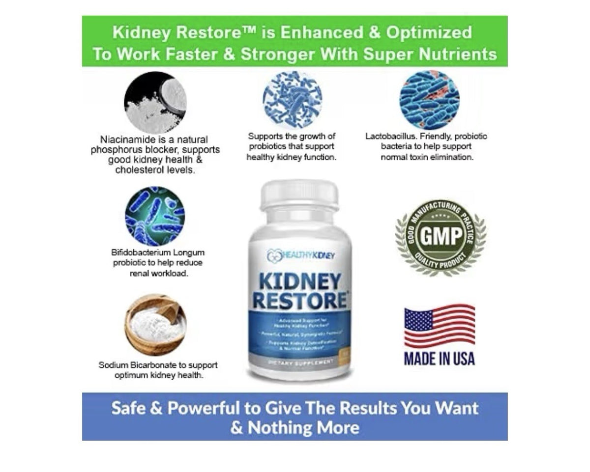 Kidney Restore & Kidney Shield Bundle for Kidney Cleanse Function Renal Health