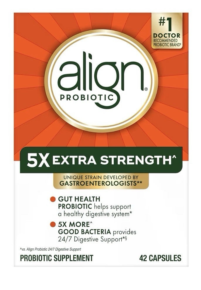 Align Probiotic 5x Extra Strength Probiotics Gut Health for Women and Men 42caps