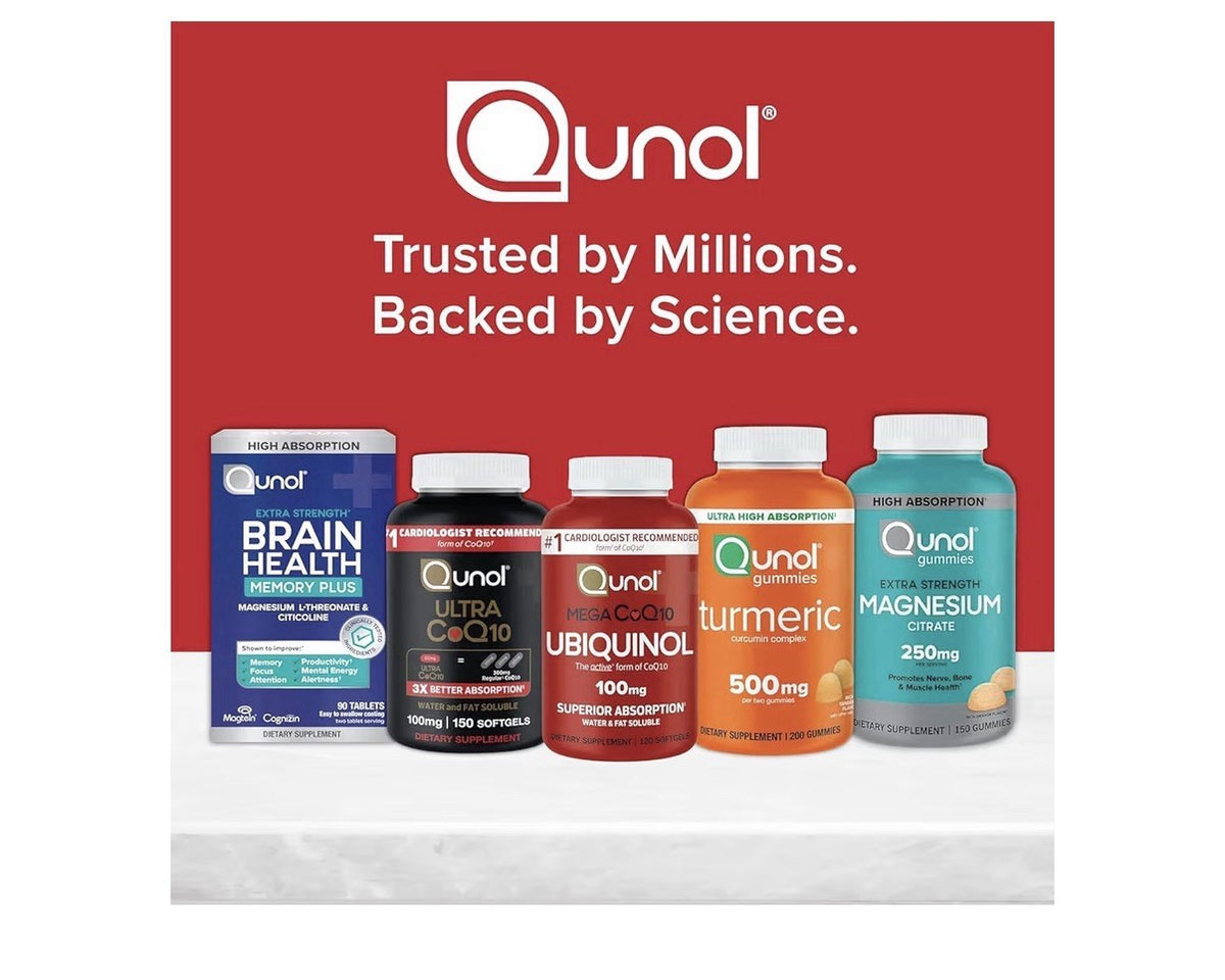 Qunol Mega CoQ10 Ubiquinol 100mg CoenzymeQ10 Antioxidant Heart Health 100softgel