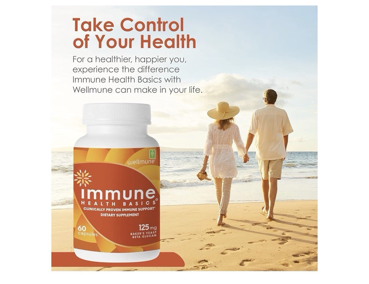Immune Health Basics Wellmune Immune Support 125mg Beta Glucan Supplement 60caps
