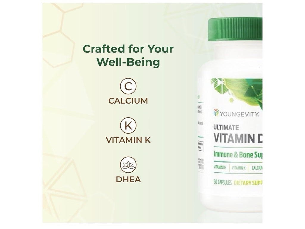 Youngevity Ultimate Vitamin D3 Immune Bone Support With Vitamin K Calcium 60caps