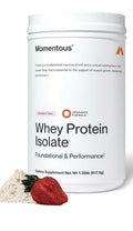 Momentous Whey Protein Isolate Foundational Performance Strawberry Flavor Powder