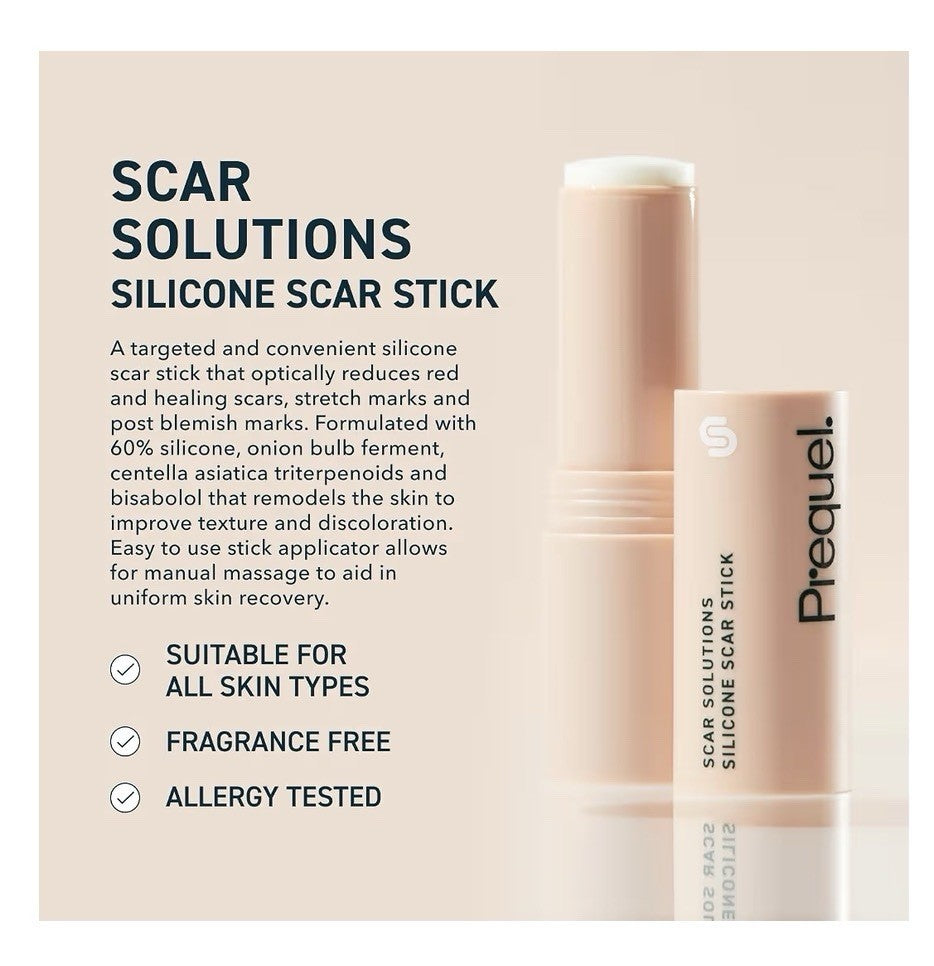 Prequel Scar Solutions 60% Silicone Scar Stick  Remodels Skin Texture 1 Psc