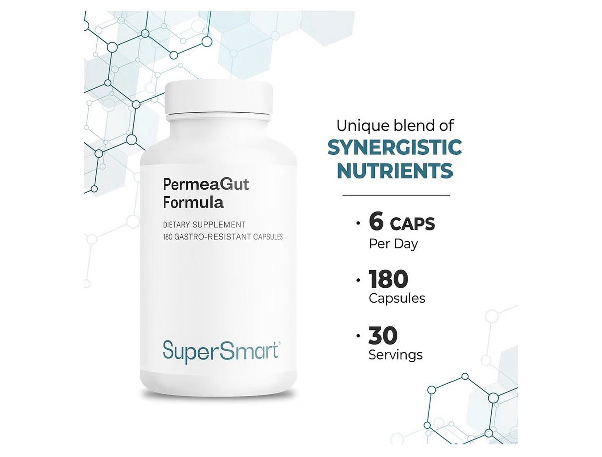 Supersmart PermeaGut Formula with L-Glutamine 180 Gastro-Resistant Capsules