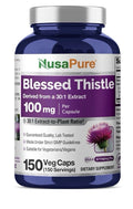 NusaPure Blessed Thistle Seed 100 mg Per Capsule 150 Veg Capsules 150 Servings