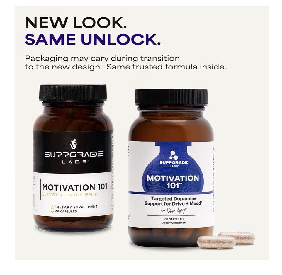 Suppgrade Labs Motivation 101 by Dave Asprey Support Cognitive Health 60 Capsule