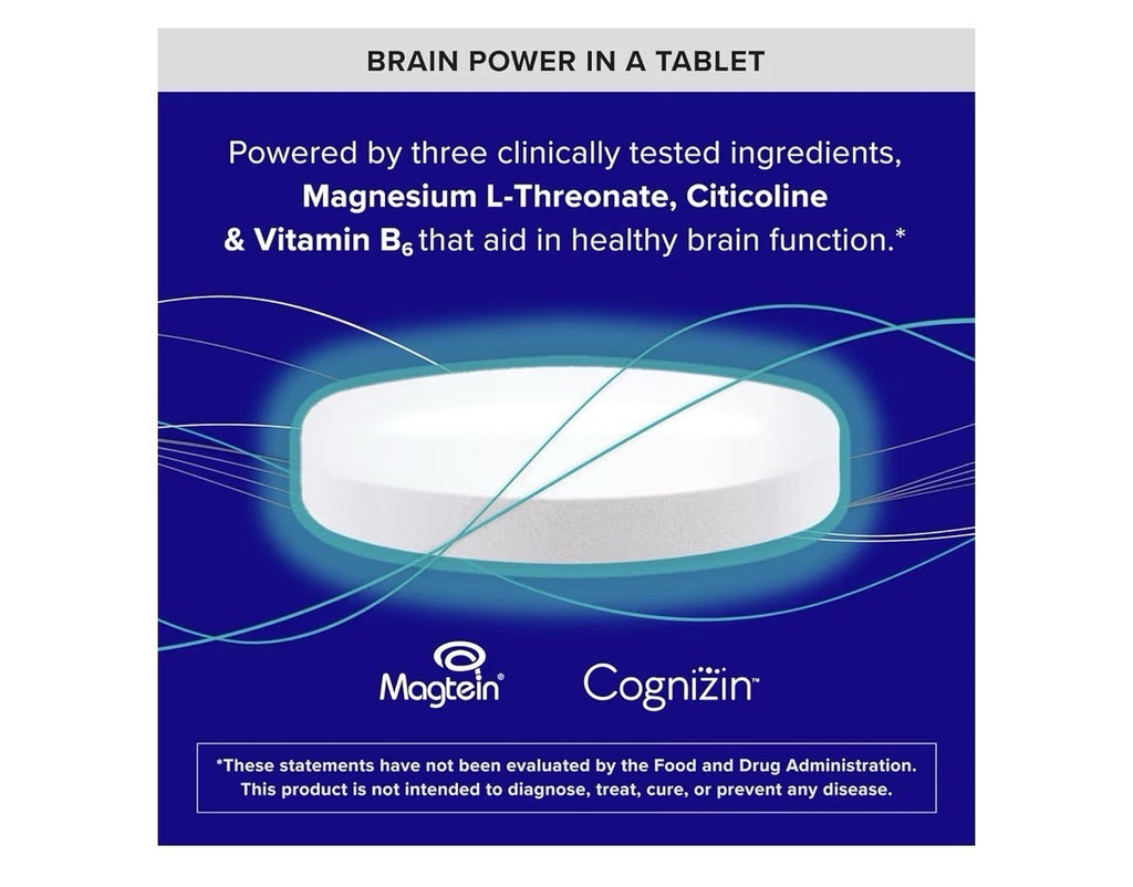 Qunol Brain Health Memory Plus with B6 Memory Focus Attention Alertness 90Tablet
